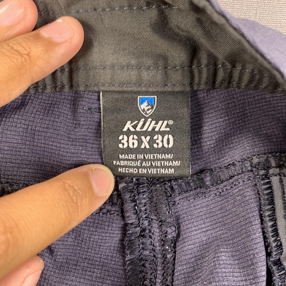 Kuhl Deceptr Pants Mens 36x30 Blue & Black Hiking Travel Stretch Tufflite EUC - Picture 11 of 16